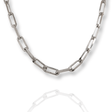 Silver Paper Clip Necklace